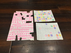 Lot of Alphabet Letter Number Scrapbooking Sticker Sheets -Some letters missing
