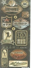 Football Touchdown Catch Defense MVP Play Peter Horjus Design Sticker Sheet