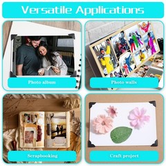 600 Pcs Photo Corner Stickers,Black Scrapbook Photo Corners, Photos Corners S…