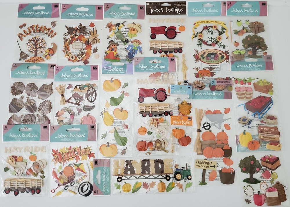 *YOU CHOOSE* Jolee’s FALL/AUTUMN/HARVEST Dimensional Stickers