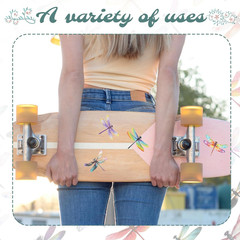 50Pcs Transparent Dragonfly Stickers for Crafts Waterproof Dragonfly Sticker Dec