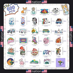 Colorful 600 PCS Waterproof Stickers for Teens – Perfect for Valentine?s Day