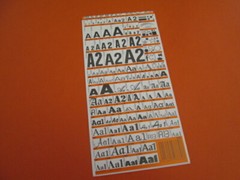 DECADRY Nº 237 RUB-ON BLACK LETTERS & NUMBERS TRANSFER ( 36pt-0.394 inch-10mm)