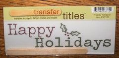 My Mind’s Eye RUB ON TRANSFER TITLES “Happy Holidays “ SCRAPBOOK CRAFT Christmas