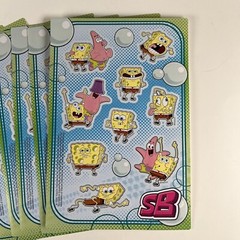 Spongebob Squarepants Sticker 10 Sheet Lot Vintage 2006 10 Stickers Per Sheet