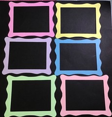 Jelly Frame die cut card stock embellishments 6 pcs 4-3/4” x 3-3/4” choose color