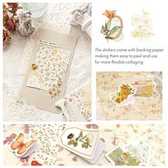 400 Sheets Scrapbook Papers Journaling Stickers Scrapbooking Supplies Kit A