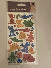 Vintage Sticko Stickers SOLDIERS Planes Tank Gear 25 Pieces NIP