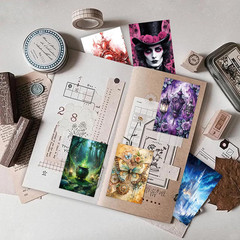 300 Pcs Washi Stickers – Vintage Aesthetic Journaling Stickers for Scrapbooking