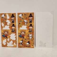 PEANUTS Thanksgiving & HALLOWEEN Mixed Stickers Sheets Lot, Holiday Snoopy