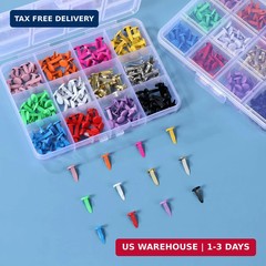 180pcs Brads for Paper Crafts，12 Colors Brads Paper Fasteners Metal Paper Fasten