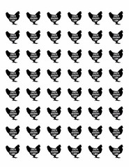 48 CRAZY CHICKEN LADY ENVELOPE SEALS LABELS STICKERS 1.2″ ROUND