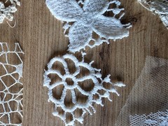 Fabric White Neutral Lace Trim Doily Slow Stitch Junk Journal 20pcs Hand cut