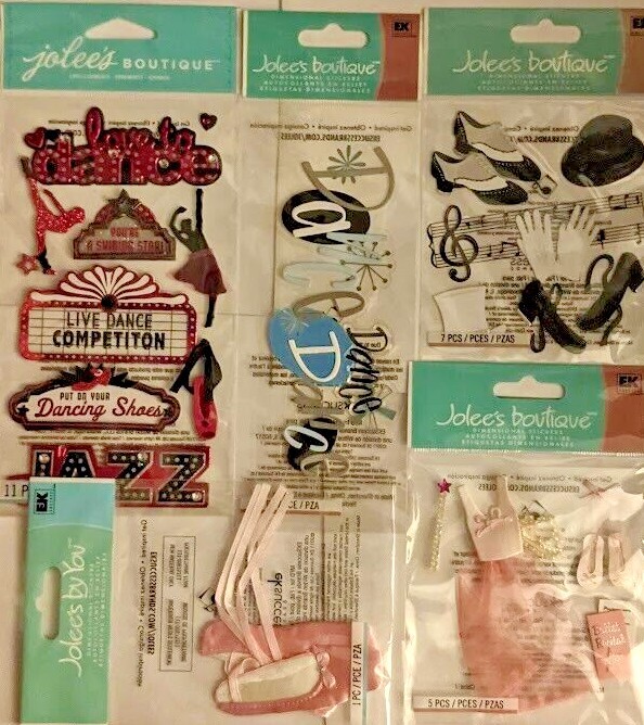 Jolee’s Boutique Dance, Ballet, Tap, Jazz Dimensional Stickers – YOU PICK – NEW