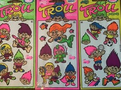 4 Vtg Mello Smello stickers Neon trolls New Sealed Neon Color