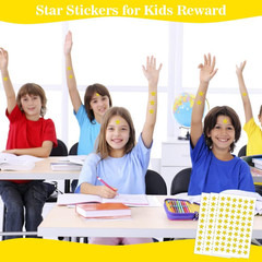 1800 PCS Gold Star Stickers, 30 Sheets Holographic Gold Star Sticker for Kids Re