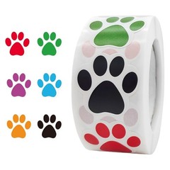 Animal Theme Adhesive Dog Footprint Sticker Assorted Size Home Decoration