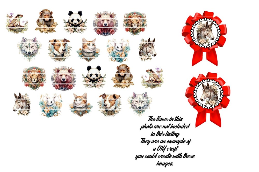 Bottle Cap Images (25mm) 1″ ~ Precut ~ Cute Animals