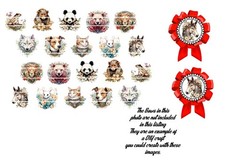 Bottle Cap Images (25mm) 1″ ~ Precut ~ Cute Animals
