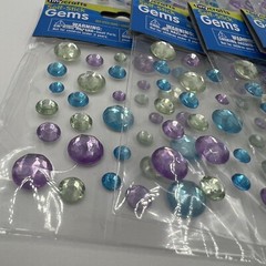 10 Packs Of 30 Tiny Crafts Self Stick Gems 10 packs multicolor 300 Gems Stickers