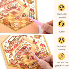 20 Sets DIY 3D Sticker Scene Collection Book for Kids Adults Cute Make Your Own
