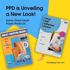 Printable Vinyl Sticker Paper for Inkjet Printer – 20 Sheets Glossy Sticker P…