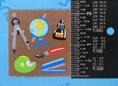 Vintage Sandylion School Supplies Sticker Mod Dark Brown Back Rare