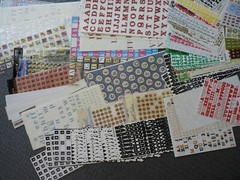 Huge Lot Alphabet Sticker Sheets (200+) Craft Room De-Stash! 5 lbs