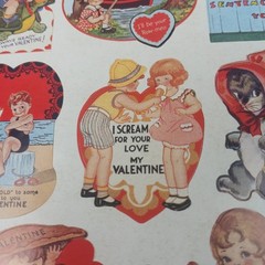 Vintage Gifted Line Valentine’s Day Stickers 57416S Punch Studio 1 Sheet NEW