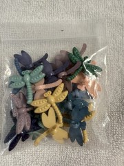 Multicolor Plastic Dragonfly Brads/Buttons Crafting Vintage Embellishments