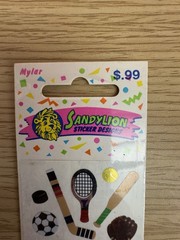 Vintage 1990 NEW Sandylion Stickers Baseball Mylar Hologram Sports Gear