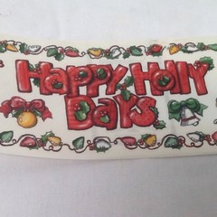 Christmas 12″ Borders Happy Holly Days Stockings Lights SCRAPBOOKING Stickers
