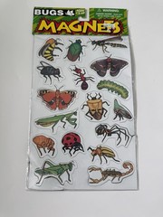 Vintage 90s Magnets Insects Bugs Sheet Fridge Magnets