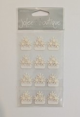 Jolee’s Beige Off-White Flower Clusters Photo Corners Scrapbooking Stickers