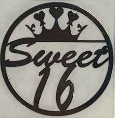 10 Silver / Gold Nickel Plated Metal Emblems Labels Wedding Anniversary Sweet 16