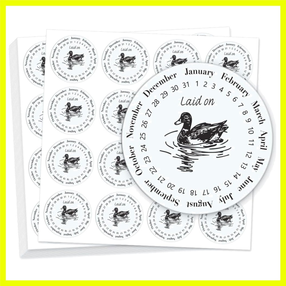 320 Pcs Duck Egg Laid on Stickers, 2 Inch Round Farm Fresh Eggs Sticker Round…