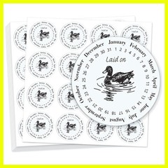320 Pcs Duck Egg Laid on Stickers, 2 Inch Round Farm Fresh Eggs Sticker Round…