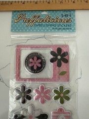 S-E-I Puffalicious Aunt Gerti Embellishing Stickers Flowers Lil Blossom Loved
