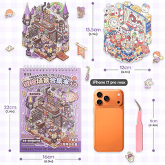 3D Sticker for Adults Kids Cute Miniature Scene Stickers Room Stress-Relieving