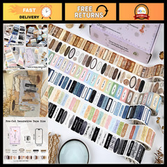 822pcs Vintage Motivational Quote Stickers Set, Decorative Tape for Scrapbooking