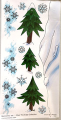 Vintage 1998 Snowbank Border Pine Tree sSticker Memories Etc Christmas Scrapbook