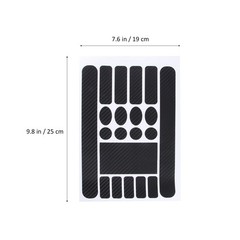 Bicycle Frame Protector Set Carbon Fibre Durable Vinyl Stickers Black