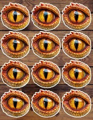 Dragon Eye Die Cut Vinyl Stickers Set Scrapbooking Laptop Water Bottle
