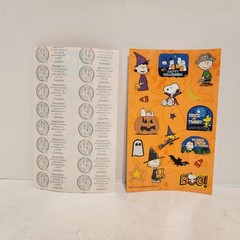 PEANUTS Thanksgiving & HALLOWEEN Mixed Stickers Sheets Lot, Holiday Snoopy