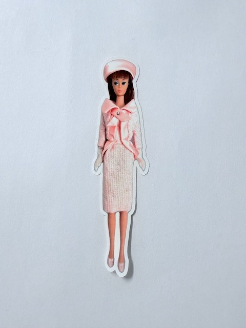 Brand New Fashion Luncheon Barbie 1″ by 4.75″ Sticker