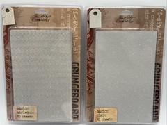Lot 2 Tim Holtz idea-ology Grungeboard Basics 10 Sheets Gray Harlequin & Plain