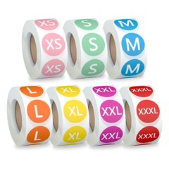 3500 Pcs Clothing Size Stickers Round Coded Labels for Clothes Retail Store
