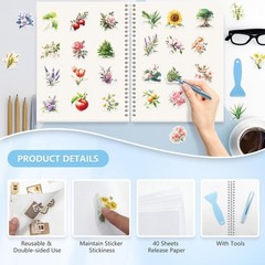 Large Reusable Sticker Book Collecting Album 8.5 x 11 Inch Sticker Storage Or…