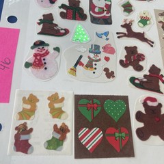 80s Stickers Vintage Large Bears Fuzzy, Glow In Dark Christmas LOT Sandylion!