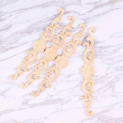 4 PCS Wood Appliques Door Wood Appliques Cabinets Applique Frame Corner Molding